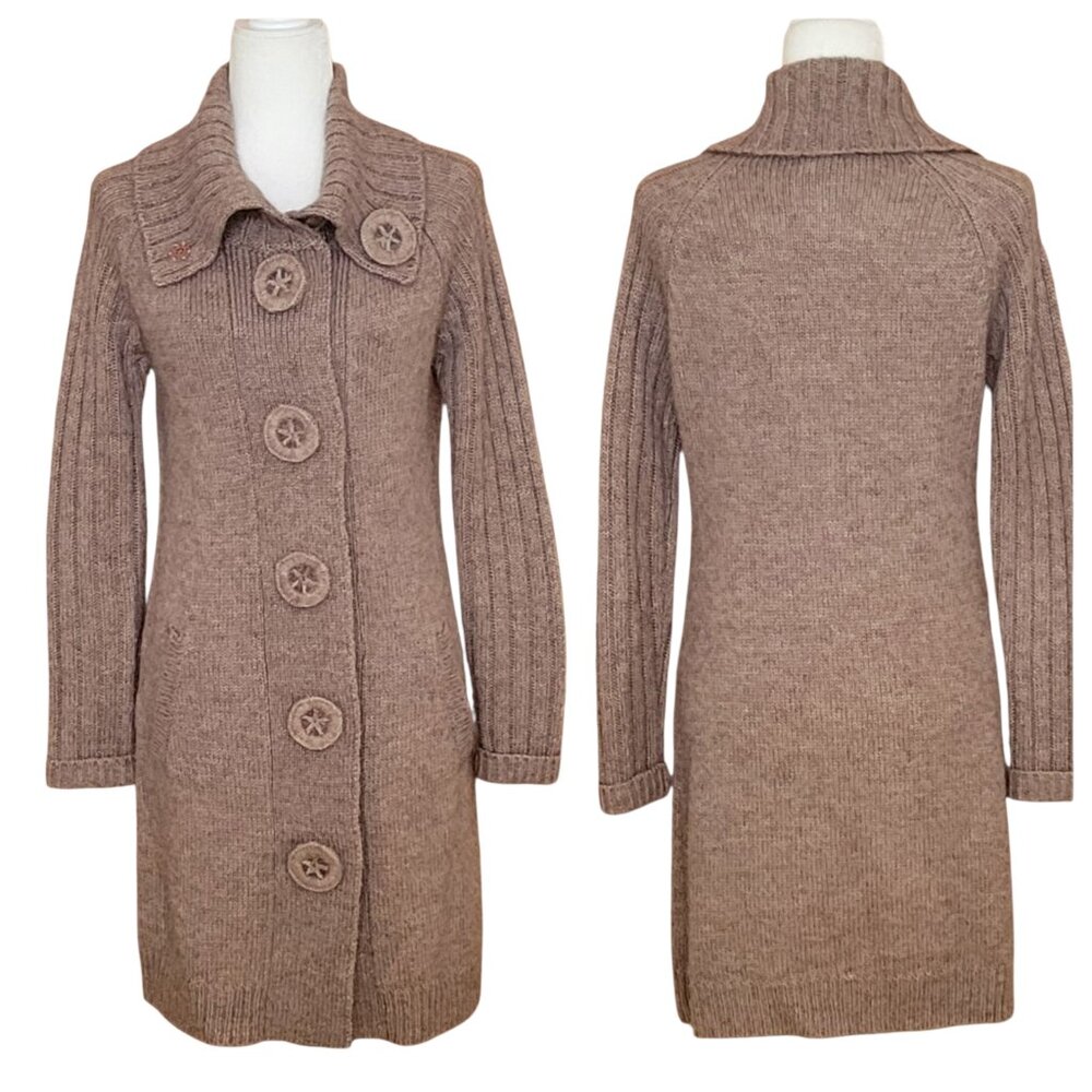 VTG Carducci Lambswool Alpaca Blend Cardigan Sweater Longline Duster